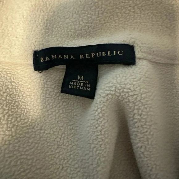 Banana Republic Tan 1/4" Button Down Fleece - Picture 6 of 8
